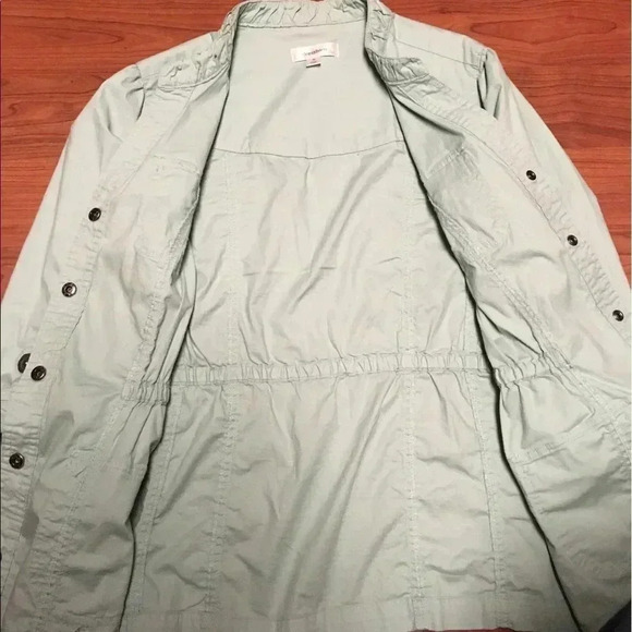 Dressbarn Sea foam Green Utility Jacket, size Med - Picture 3 of 5